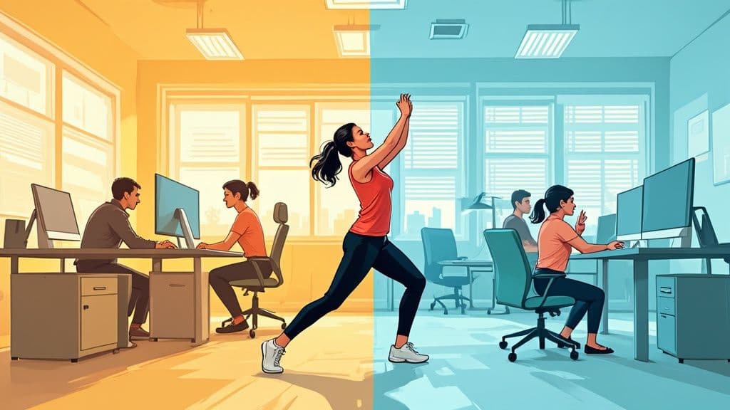 Exercises for people who sit all day: a beginner routine