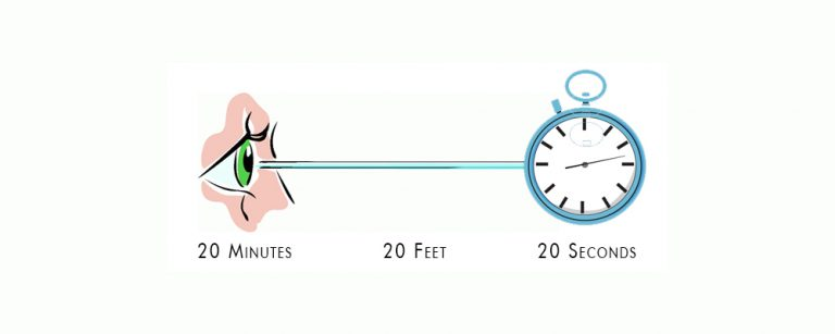 20-20-20 rule to prevent eye strain